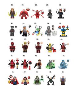 Super Hero Minifigures Compatible Marvel DC (A-D)