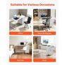 Computer Desk with Fabric Drawers, 120 cm Reversible Study Work Writing Desk for Modern Home Office Bedroom Image 7