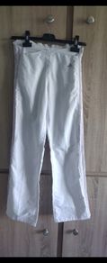 Old school limited edition white Adidas trousers with crease size Xs