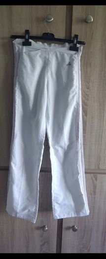Old school limited edition white Adidas trousers with crease size Xs
