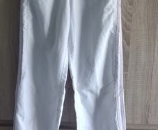 Old school limited edition white Adidas trousers with crease size Xs