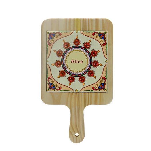 Personalised custom photo printed Cheese Board With Ceramic Tile 18 x 21.5 cm