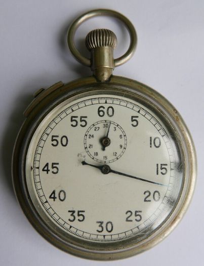 Military Pocket Watch Stopwatch Timer Antique CUPREL Dennison Watch Case (works well)
