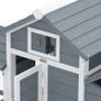 Small cottage chicken coop on legs dim. 151.5L x 54l x 87H cm multi-equipped solid pine wood Image 4