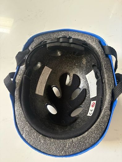 Kids blue bike helmet