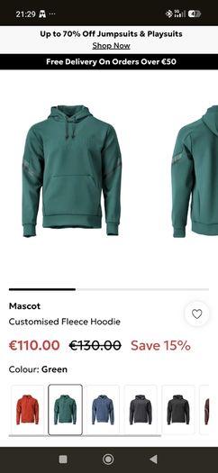 Brand New Mascot Customised Fleece Hoodie