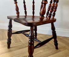 19th Century Antique Smokers Bow Armchair
