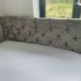 Grey velvet Double bed frame Image 3