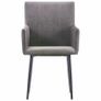 2x Dining Chairs With Armrests Grey - Free Delivery Nationwide Image 2
