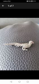 1940 sterling pheasant brooch