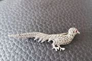 1940 sterling pheasant brooch