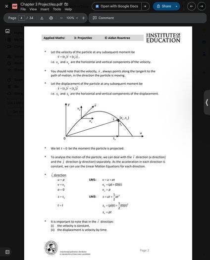 Leaving Cert Applied Maths Institute Notes