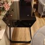 Black glass topped desk Image 2