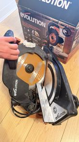 Evolution R210cms 210mm Electric Single-bevel Multi Material Compound Mitre Saw 220-240v