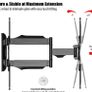 Ultra Slim Tilt Swivel TV Wall Bracket Mount  For 24-55 Inch LED LCD Plasma & Curved Screens Image 5