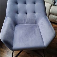 Grey velvet chairs