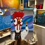 Crazy Artist Chicken Original Acrylic Painting Image 2