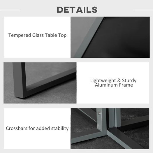 9PCs Patio Aluminium Dining Set (LIMITED STOCK)