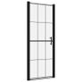 Shower Door Tempered Glass 81x195 cm Black Image 2