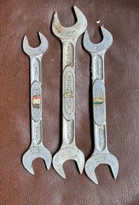 Set of 3 vintage King Dick spanners Military Marked