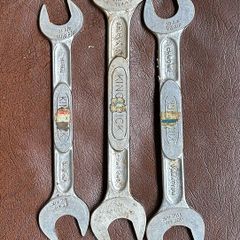 Set of 3 vintage King Dick spanners Military Marked