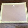 1980s Reproduction gold foil decorative map featuring double hemisphere framed Image 6