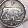 1928 Shilling Irish Silver 75% AU/UNC Image 2