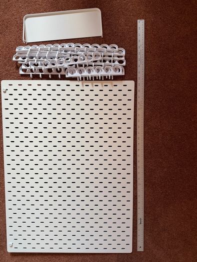 IKEA Skadis Pegboard Organizer with Warhammer Paint Racks