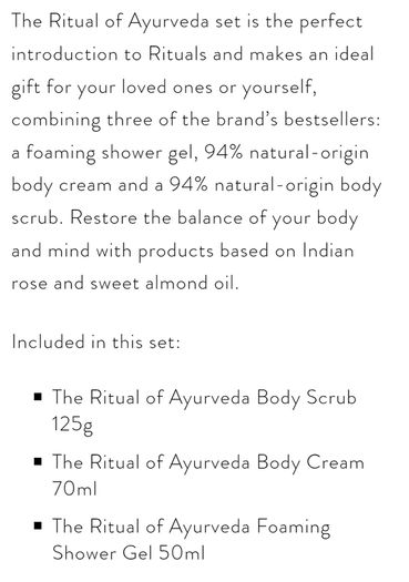 New Rituals set