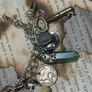 1 Goblins Whimsical Trinkets Bone and Tooth Soldered Charm Bracelet Charivari Wearable Art Weird Oddity Image 5