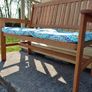 Garden 2 Seater Bench and Cushion Image 7