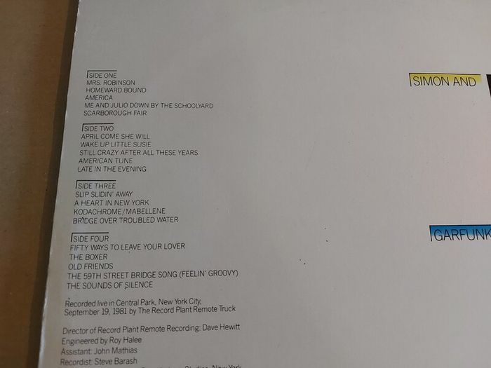 Simon And Garfunkel - The Concert In Central Park - Vinyl Record + Hundreds More