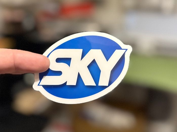 Sky TV 1997-1998 Glossy Sticker 2-Pack