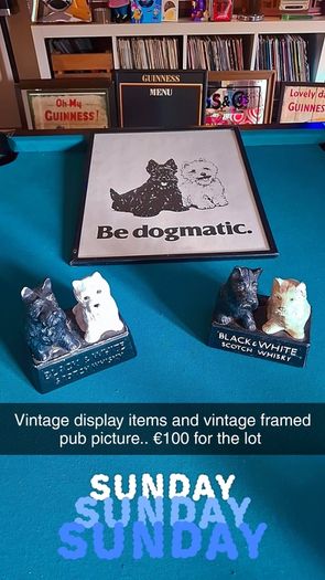 Vintage Black & White Whisky memorabilia