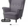 childrens armchair ikea grey. Image 4
