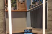 LED Bathroom Mirror Makeup Cosmetic Antifog Bluetooth Speakers Time Date Temperature Dual Light LED Bright