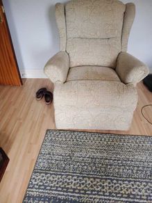 Sofa 2 seater and two armchairs, one a recliner
