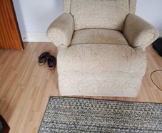 Sofa 2 seater and two armchairs, one a recliner