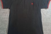 Fred Perry M3600 Men's Twin Tipped Polo Shirt XXL Black Red Made in Portugal