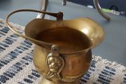 Vintage brass ornament mini coal bucket