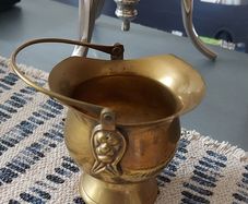Vintage brass ornament mini coal bucket