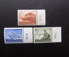 Germany WW2.Stamps.Alpine Soldiers/Rocket Launchers/Huge train mounted Gun.MNH.