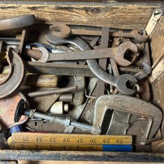 Vintage Engineers tools and box