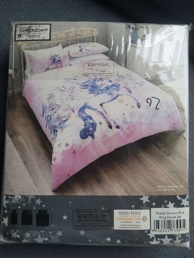 BNWT Christmas Sleepdown Pearly Unicorn King Duvet Set