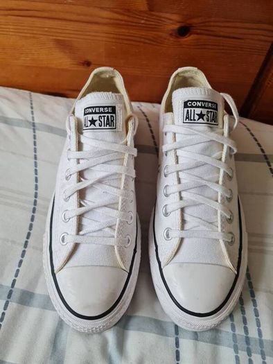 Converse chuck Taylor platform low Size 5 eu 37.5 white canvas in excellent condition