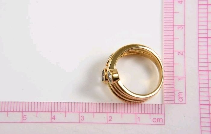 Heavy Tanzanite ring gold plated on sterling silver