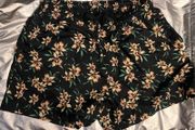 Massimo Dutti Men swim Shorts Black Floral Nylon Blend Lined Beach Trunk size xl