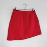 New Zara Vibrant Cherry Red Jersey Mini Skirt - Drawstring Waist Image 2