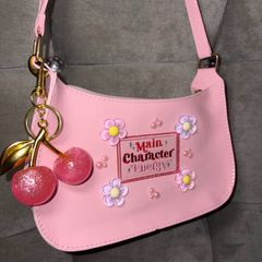 Handmade pink shoulder bag