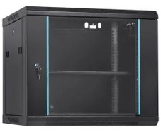 9U Wall Mount Network Server Cabinet, 60x45x50cm, 39.4 cm Deep, Server Rack Cabinet Enclosure, 90.7 kg Max. Ground-mounted Load Capacity